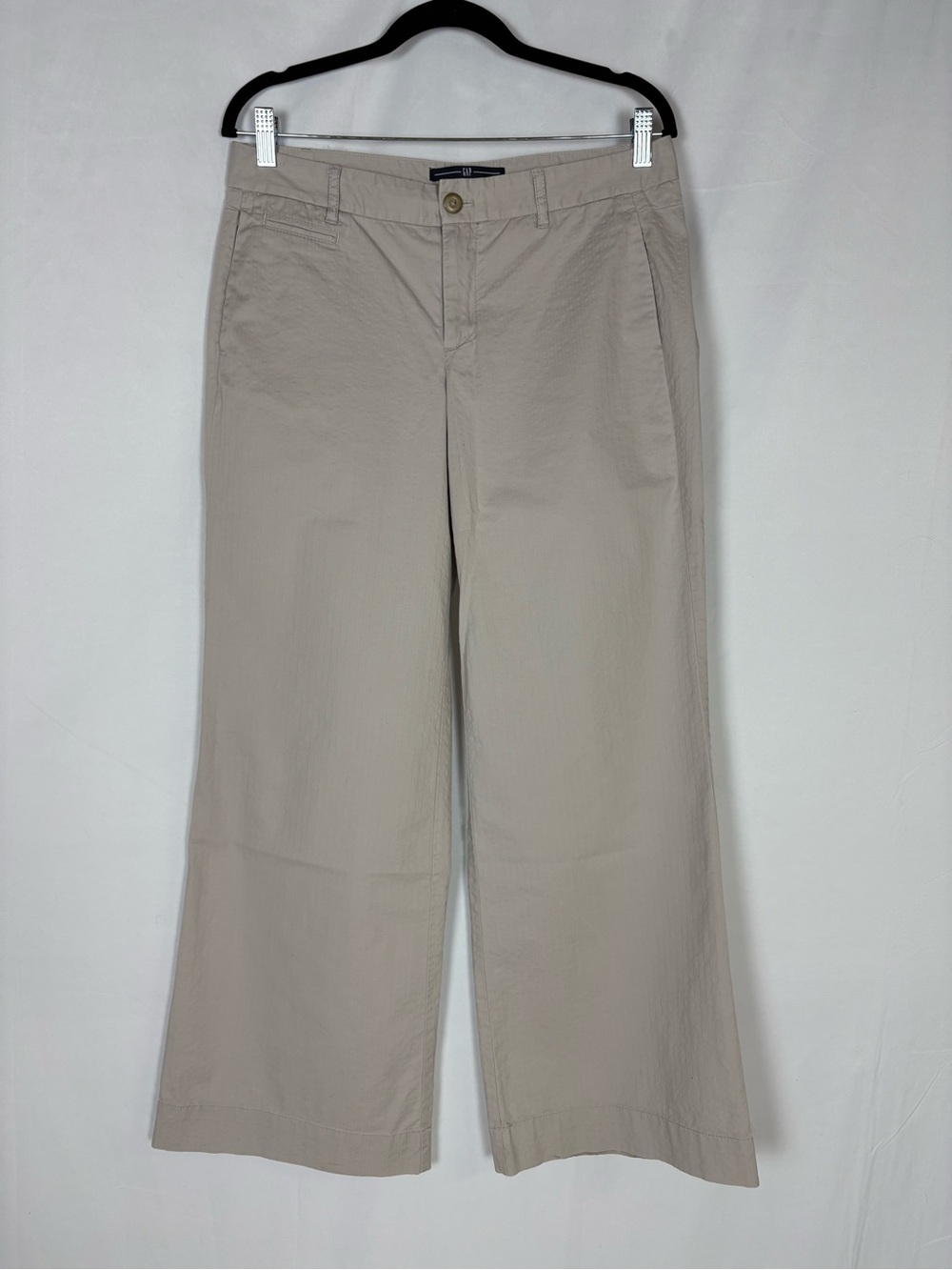 GAP Women's Light Beige Wide Leg Trousers